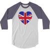 england flag 3/4 Sleeve Shirt