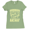 old enough young enough Ladies Fitted T-Shirt
