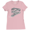 some game involving falling blocks in the style of m.c. escher Ladies Fitted T-Shirt