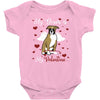 my boxer is my valentine1 Baby Bodysuit