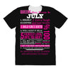 quens are born in july All Over Women's T-shirt