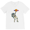 astronaut basketball planet V-Neck Tee