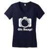 oh snap camera Women's V-Neck T-Shirt