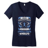 Never Underestimate the Strength of a Stomach Cancer Warrior Women's V-Neck T-Shirt