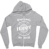 knitting makes me happy you not so much Zipper Hoodie