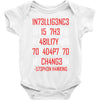 adapt or die encoded (white) Baby Bodysuit