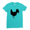 Chicken and Little Chick Ladies Fitted T-Shirt