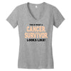 This Is What a Cancer Survivor Looks Like Women's V-Neck T-Shirt