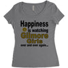 happiness is watching gilmore girls Women's Triblend Scoop T-shirt