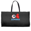 i heart zombies scary eye bloody heart halloween Weekender Totes