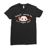 August Peeking Out Baby Boy Ladies Fitted T-Shirt