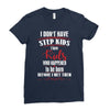 step kids white letter Ladies Fitted T-Shirt