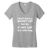 fucket list Women's V-Neck T-Shirt