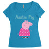 peppa pig auntie pig Women's Triblend Scoop T-shirt