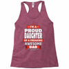 proud daughter dad Racerback Tank