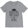 queens are born in april (2) V-Neck Tee