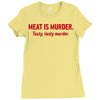 meat is murder Ladies Fitted T-Shirt