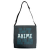 care about anime and two real people girls Adjustable Strap Totes