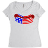 us hot dog Women's Triblend Scoop T-shirt