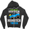 monster truck shirt for boys toddlers Zipper Hoodie