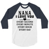 I Love You Nana 3/4 Sleeve Shirt