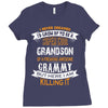 Super Cool Grandson Of A Freaking Awesome Grammy Ladies Fitted T-Shirt