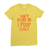 don't scare me i poop easily Ladies Fitted T-Shirt