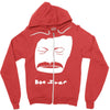 bon iver face Zipper Hoodie