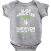 alien abductee survivor tour ufo nerd geek comic funny Baby Bodysuit