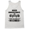 never underestimate an old man who was born in december Tank Top