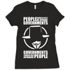 people should not be afraid of their governments Ladies Fitted T-Shirt