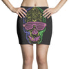 skull neon Mini Skirts