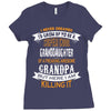 Super Cool Granddaughter Of A Freaking Awesome Grandpa Ladies Fitted T-Shirt