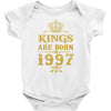 kings are born in 1997 Baby Bodysuit