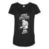 space skeletons in outer space Maternity Scoop Neck T-shirt