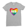 Yes Lgbt Heart Ladies Fitted T-Shirt