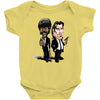 pulp fiction caricature ideal birthday gift present Baby Bodysuit
