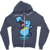 blue crocodile! Zipper Hoodie