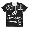 all i need is coffee sciossors All Over Women's T-shirt