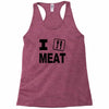 i eat meat Racerback Tank