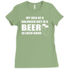 beer drinkers beer diet balance Ladies Fitted T-Shirt