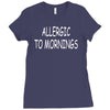 allergic to mornings Ladies Fitted T-Shirt