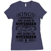 Real Kings Are Born On November 8 Ladies Fitted T-Shirt