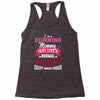 running mommy white Racerback Tank
