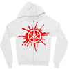 red logo Zipper Hoodie