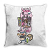 piggy pizza Throw Pillow