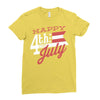 happy 4th of july Ladies Fitted T-Shirt