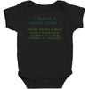 i before e grammar rule Baby Bodysuit
