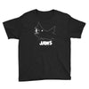 jaws chalk board movie licensed cotton blend adult Youth Tee