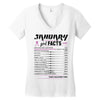 January Girl Facts Aquarius Women's V-Neck T-Shirt